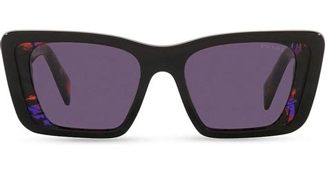 prada rimless sunglasses|prada 51mm rectangular sunglasses.